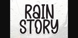 Rain Story Font Poster 1