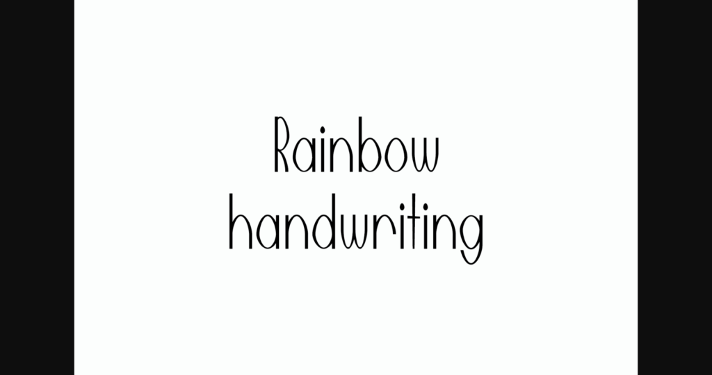 Rainbow Font Poster 3