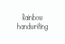 Rainbow Font Poster 1