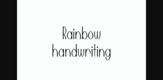 Rainbow Font Poster 1