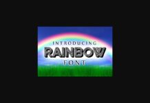 Rainbow Font Poster 1