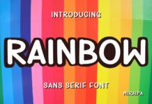 Rainbow Font Poster 1