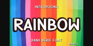 Rainbow Font Poster 1