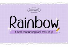 Rainbow Font Poster 1