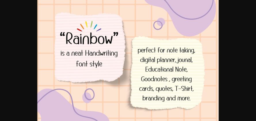 Rainbow Font Poster 4