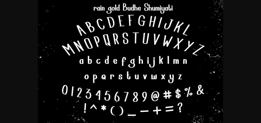 Raingold Budhe Shumiyati Font Poster 7