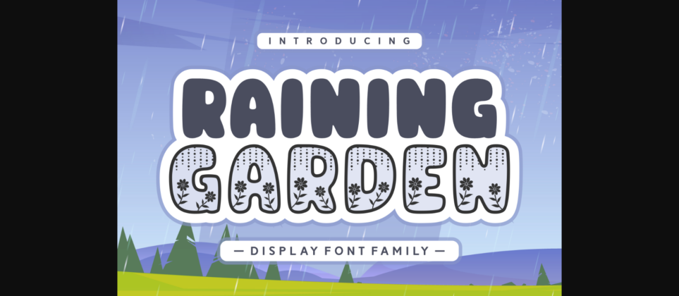 Raining Garden Font Poster 3