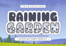 Raining Garden Font Poster 1