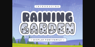 Raining Garden Font Poster 1
