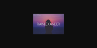 Rainlexander Font Poster 1