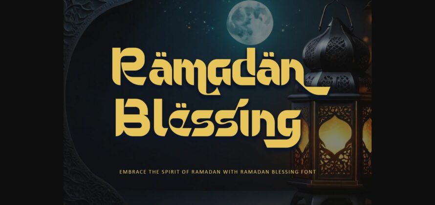 Ramadan Blessing Font Poster 3