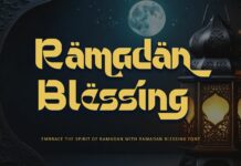 Ramadan Blessing Font Poster 1