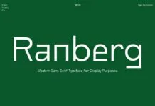 Ranberg Font Ranberg Font Poster 1