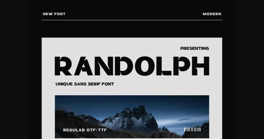Randolph Font Poster 3