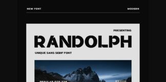 Randolph Font Poster 1