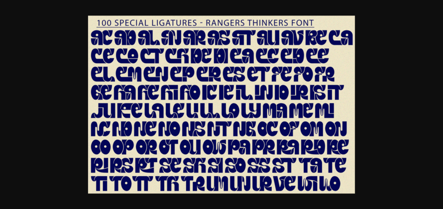 Rangers Thinkers Font Poster 9