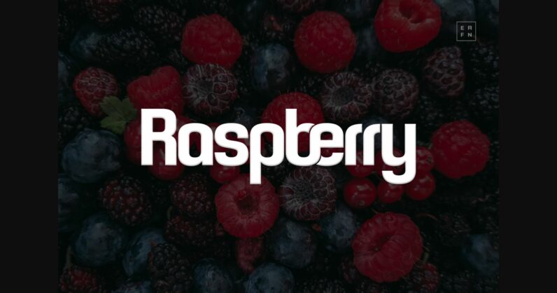 Raspberry Font Poster 3