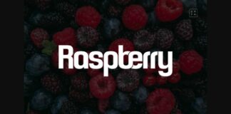 Raspberry Font Poster 1