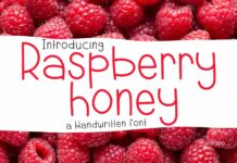 Raspberry Honey Font Poster 1