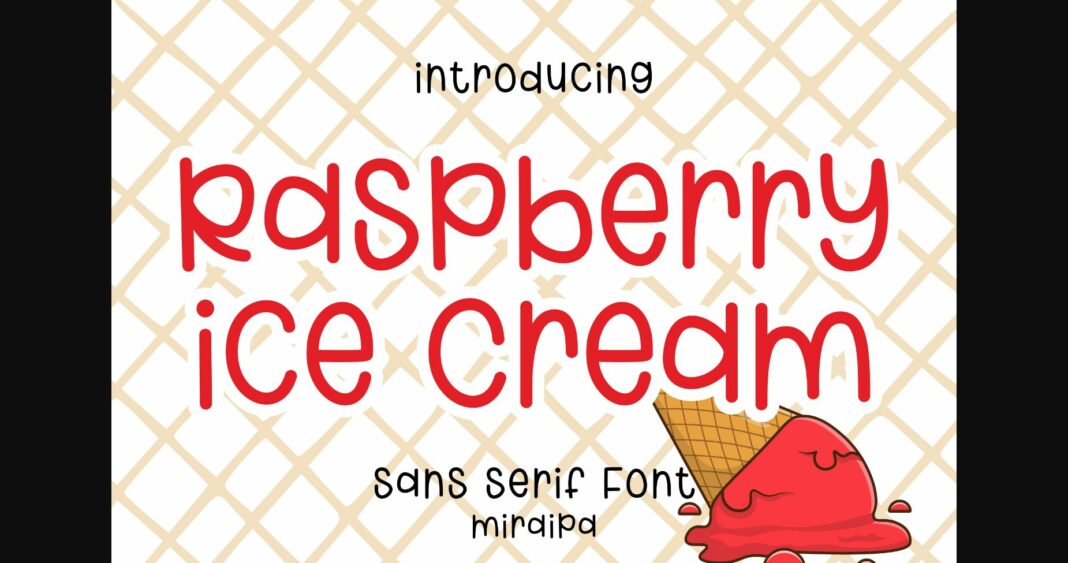 Raspberry Ice Cream Font Poster 3