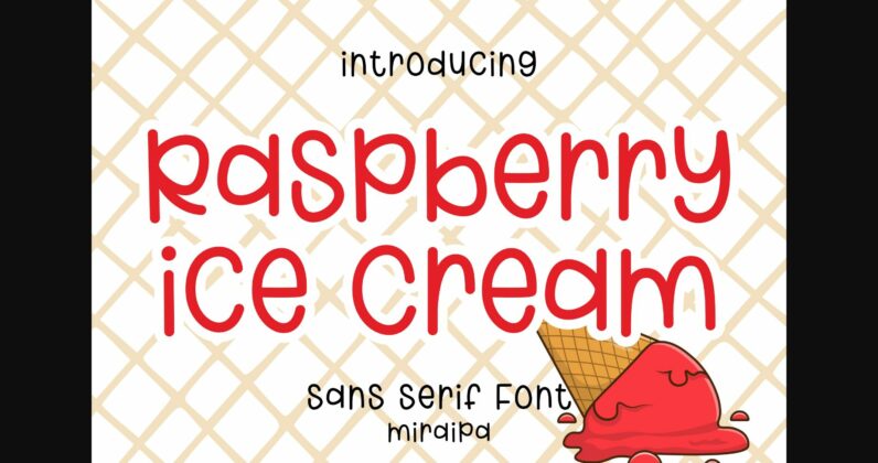 Raspberry Ice Cream Font Poster 3