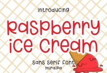 Raspberry Ice Cream Font Poster 1