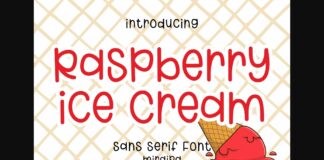 Raspberry Ice Cream Font Poster 1