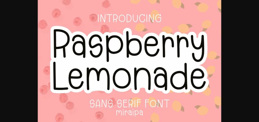 Raspberry Lemonade Font Poster 3