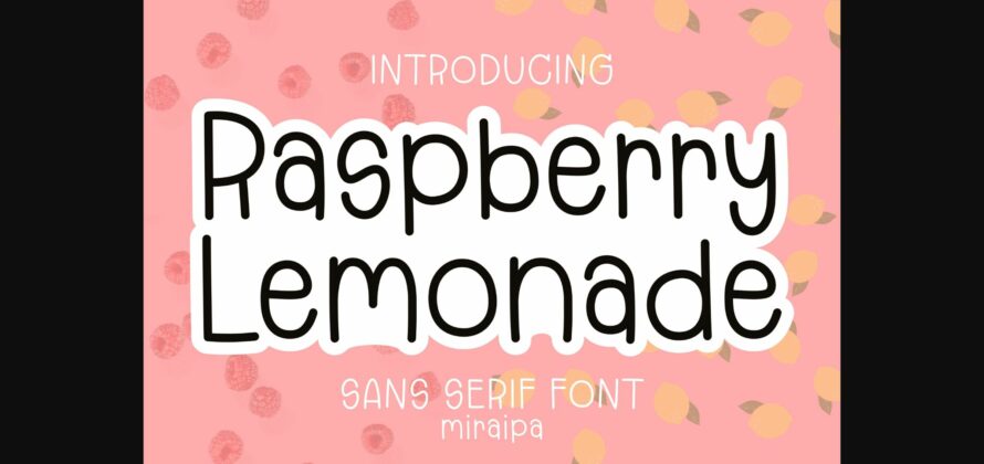 Raspberry Lemonade Font Poster 1