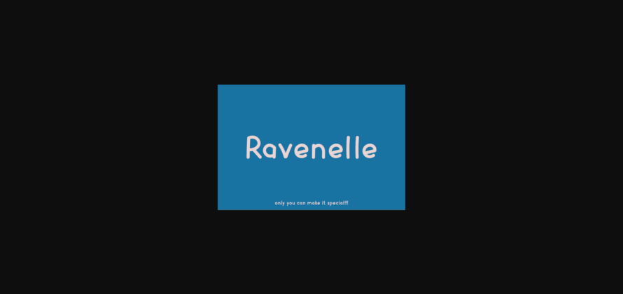 Ravenelle Font Poster 3