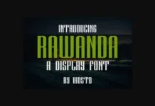 Rawanda Font Rawanda Font Poster 1