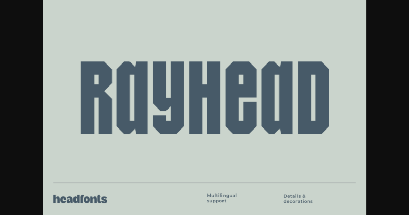 Rayhead Font Poster 3