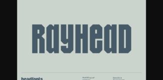 Rayhead Font Poster 1