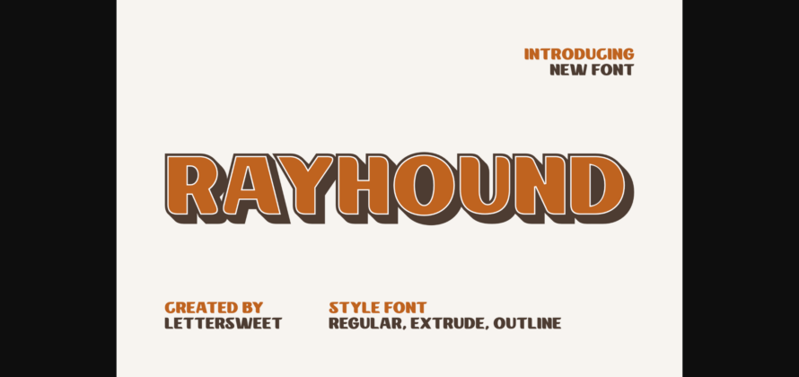 Rayhound Font Poster 3