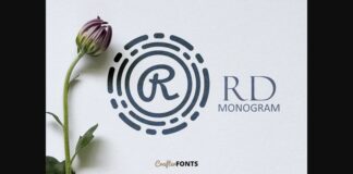Rd Monogram Font Poster 1