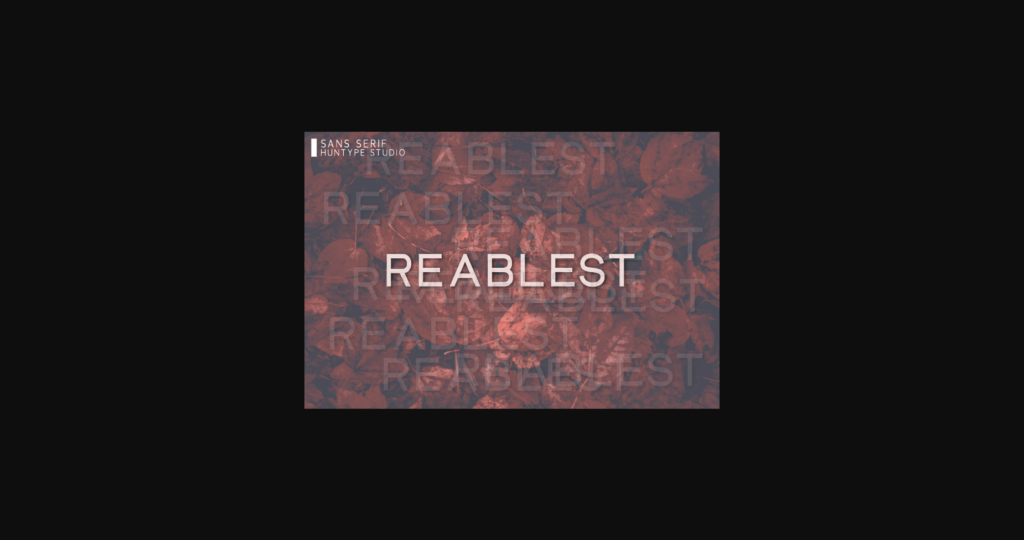 Reablest Font Poster 3