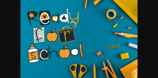 Ready for School Font Poster 1