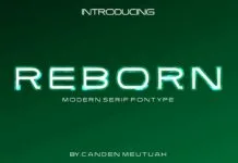 Reborn Font Reborn Font Poster 1