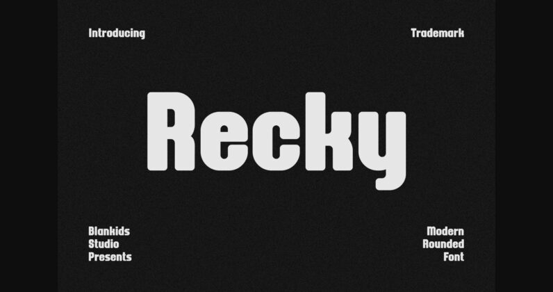 Recky Font Poster 3