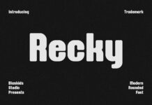 Recky Font Poster 1