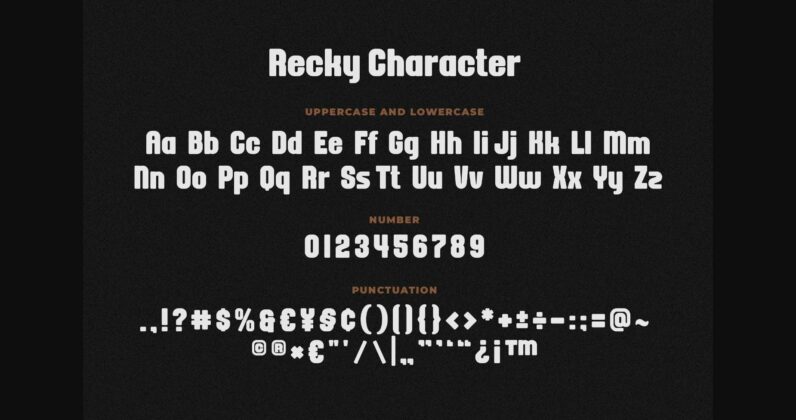 Recky Font Poster 9