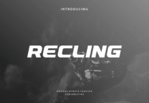 Recling Font Poster 1