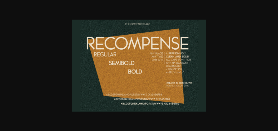 Recompense Font Poster 4