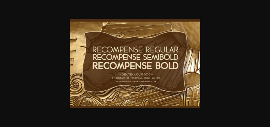 Recompense Font Poster 3