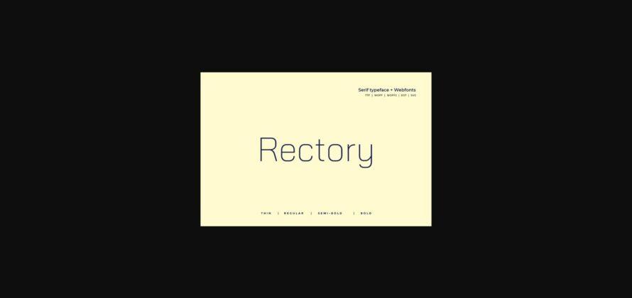 Rectory Font Poster 3