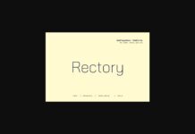 Rectory Font Poster 1