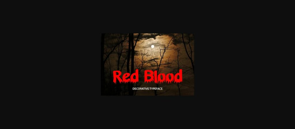 Red Blood Font Poster 1