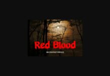 Red Blood Font Poster 1