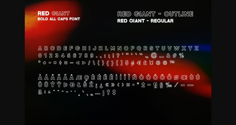 Red Giant Font Poster 4