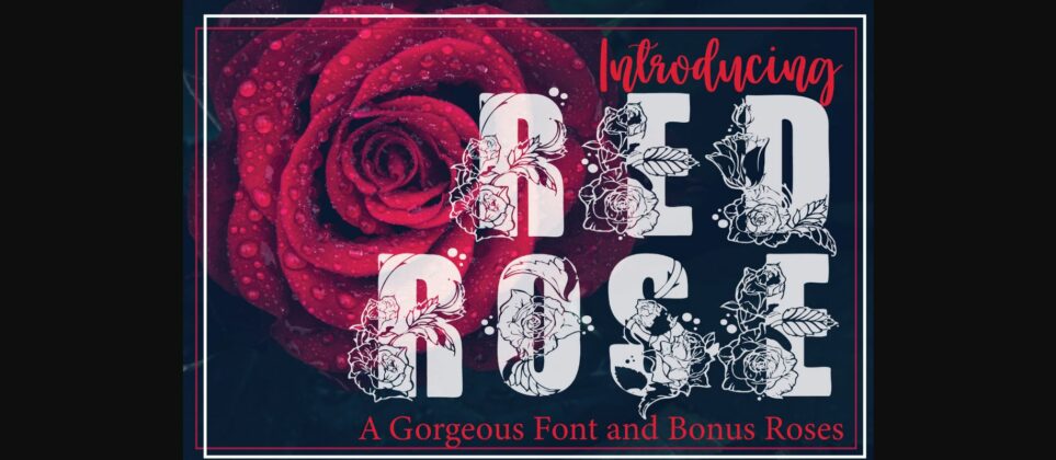 Red Rose Font Poster 3